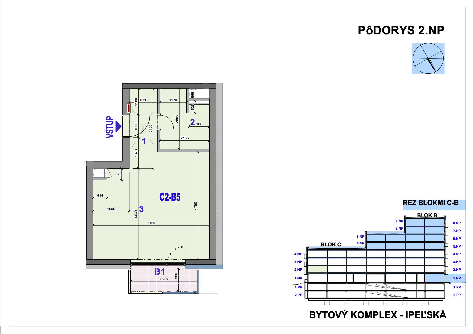 ODPREDAJ NOVOSTAVBY IPEĽSKÁ-1 izb. byt s balkónom,parkovanie  - fotografia 8