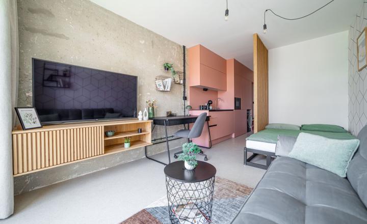 MODERNÝ 1-izbový byt (garsónka) s výhľadom na mesto, Košice – Terasa (Západ) - fotografia 3